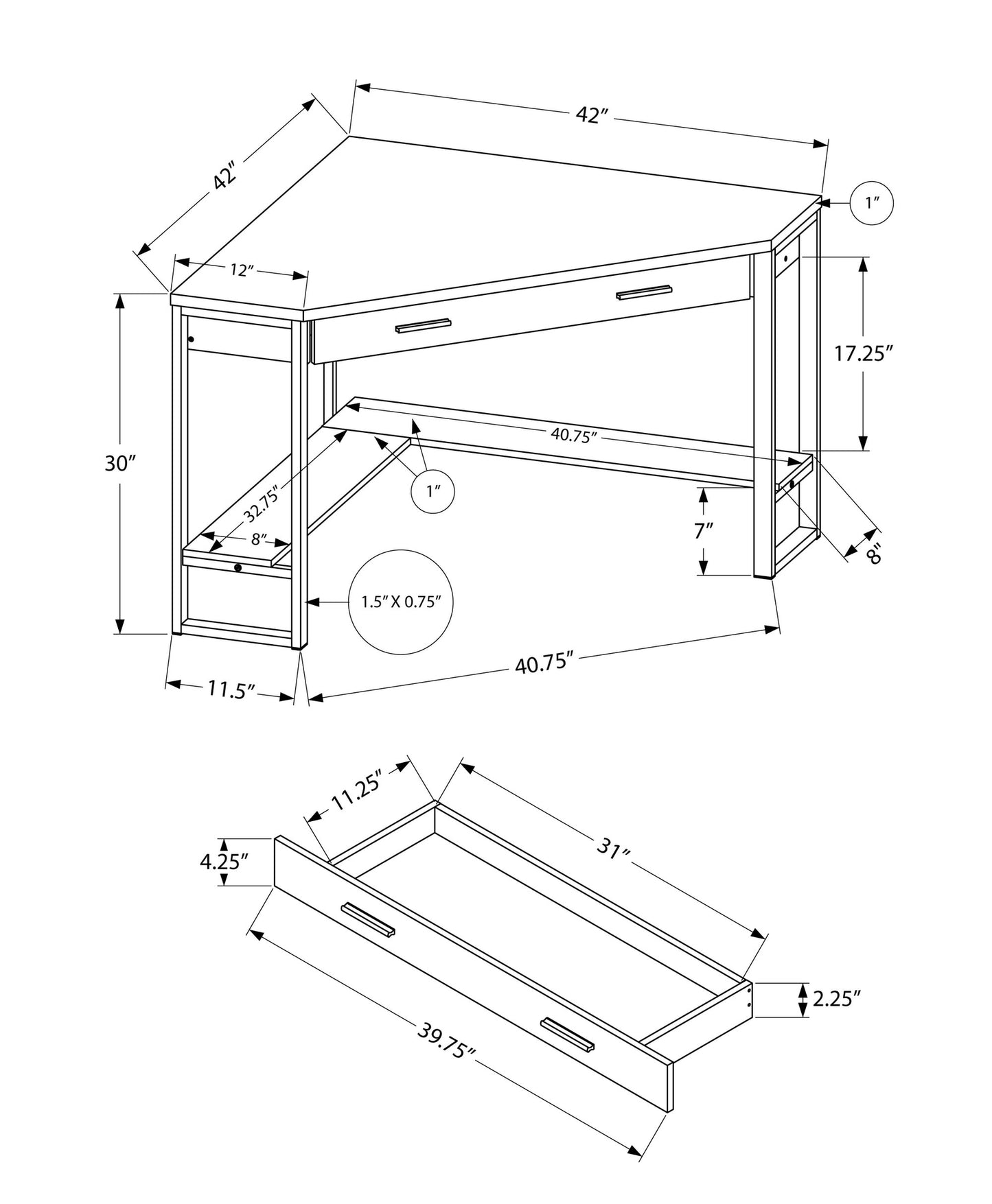 Elgon Corner Desk Hustle Nest