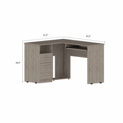 Huber L-Shaped Desk Hustle Nest