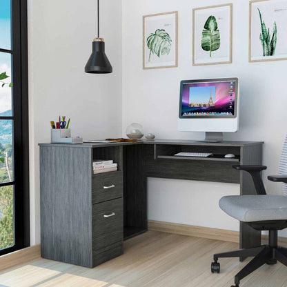 Huber L-Shaped Desk Hustle Nest