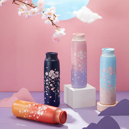 Blue Sakura Slim Water Bottle – Midnight Fantasy Creation