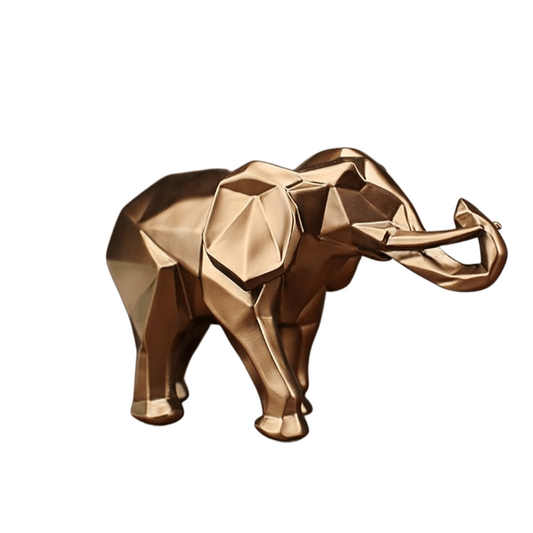 Abstract Gold Elephant Statue Hustle Nest